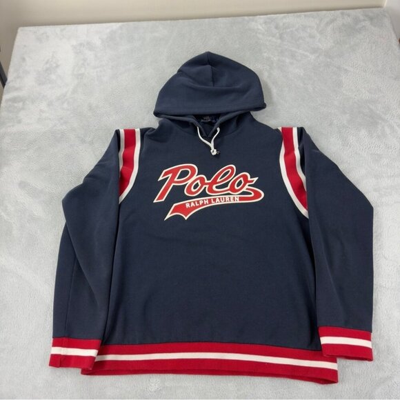 Polo Ralph Lauren Men's Size Large Script Spell Out Hoodie Embroidered Casual - Picture 1 of 13